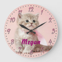 Horloge décorative personnalisée Kitten