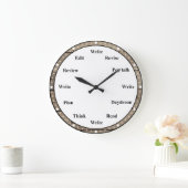 Horloge d'écrivain - Emploi d'écriture Bois Brun F (Maison)