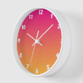 Horloge dégradé rose et orange (Angle)
