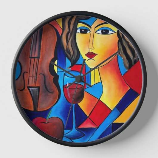Horloge Déjeuner avec des Couleurs (Recto)