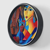 Horloge Déjeuner avec des Couleurs (Angle)