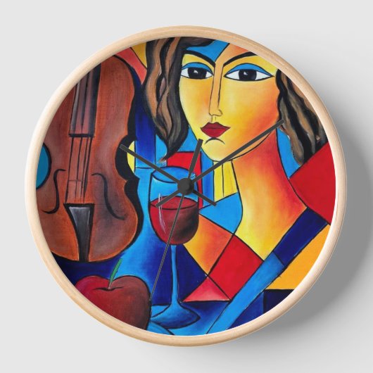 Horloge Déjeuner avec des Couleurs (Recto)