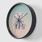 Horloge d'éléphant pour maman et bébé (Angle)