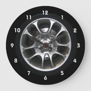 Horloge d'enjoliveur de roue de voiture avec des