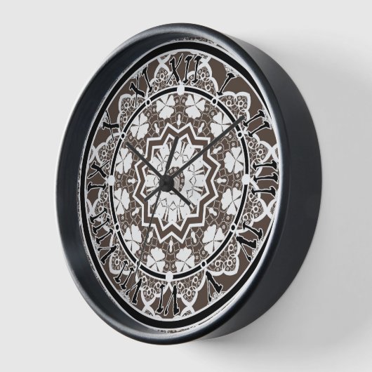 Horloge Dentelle blanche (Angle)