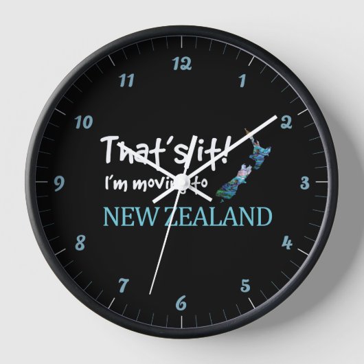 HORLOGE DÉPLACEMENT EN NOUVELLE-ZÉLANDE KIWI PAUA (Recto)