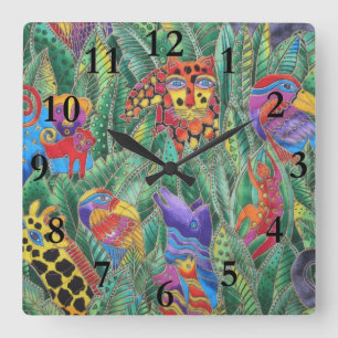 HORLOGE DES ANIMAUX DE JUNGLE