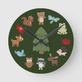 Horloge des bois d'animaux mignons (Recto)