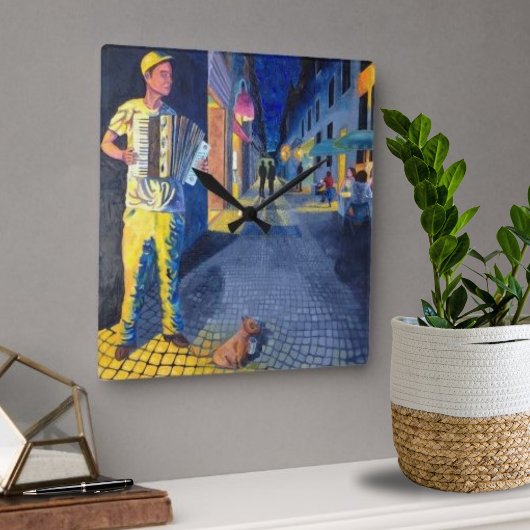 Horloge des chiens du musicien de rue
