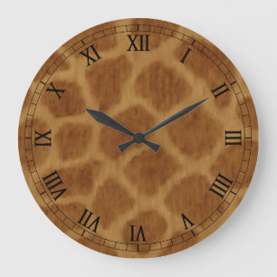 Horloge des chiffres romains ronds de la Giraffe