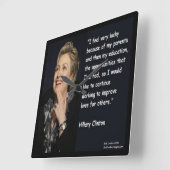 Horloge des citations d'Hillary Clinton "Parents & (Angle)