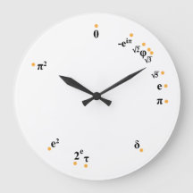 Horloge des constantes mathématiques (orange)