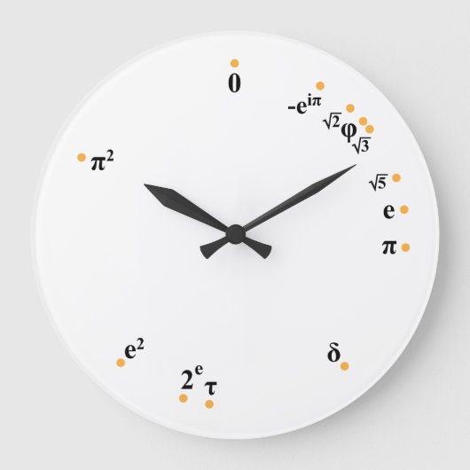 Horloge des constantes mathématiques (orange) (Recto)