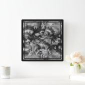 Horloge des coques de conc noir et blanc (Maison)