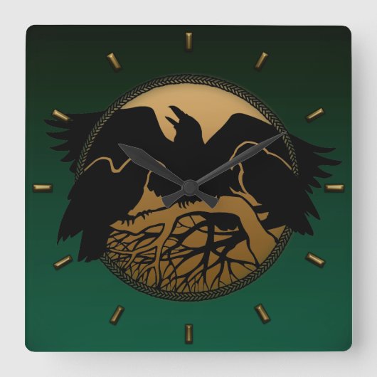 Horloge des corbeaux Objets d'art du corbeau natif (Recto)