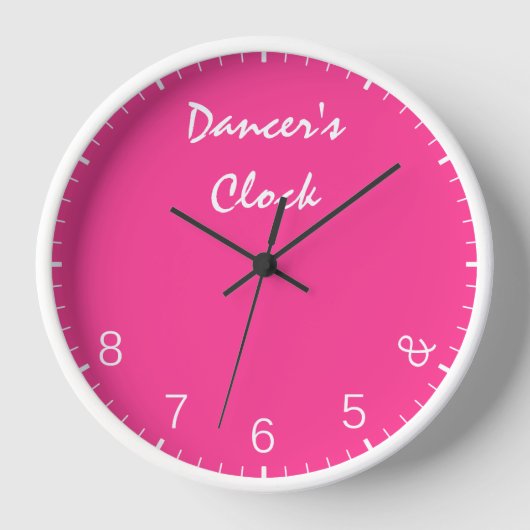 Horloge des danseurs roses chauds - Danses amusant (Recto)