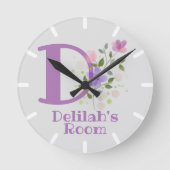 Horloge des enfants avec nom Delilah (Recto)