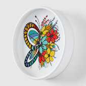 Horloge des fleurs de papillon du désert (Angle)