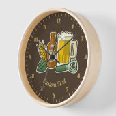 Horloge des icônes de bière (Angle)
