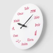Horloge Des Langues Internationales (Rouge / Crims (Angle)
