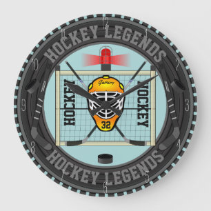Horloge des légendes de hockey personnalisées