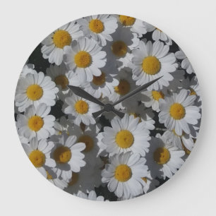 Horloge des marguerites blanches