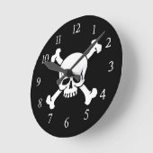 Horloge des pirates, du crâne et des os croisés (Angle)