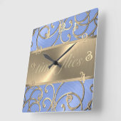 Horloge des vols Lt Blue et Gold Time (Angle)