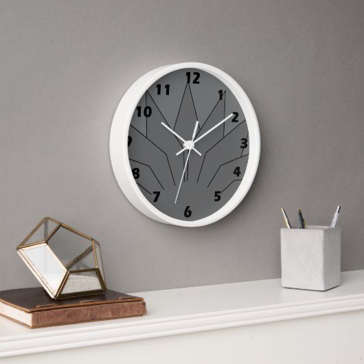 Horloge Design Art déco gris (Bureau)