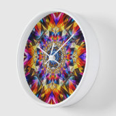 Horloge Design de Neon Kaleidoscope (Angle)