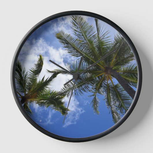 Horloge Design de palme tropical (Recto)