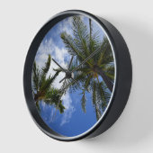 Horloge Design de palme tropical (Angle)
