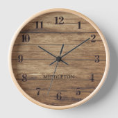 Horloge Design en bois de grange (Recto)