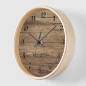 Horloge Design en bois de grange (Angle)