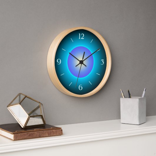 Horloge Design Green/Aqua/Purple>Wall Clock (Bureau)