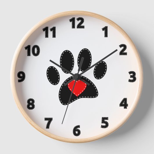 Horloge Dessin de maman de chien (Recto)