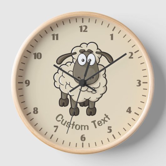 Horloge Dessin en mouton beige (Recto)