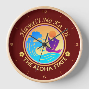 Horloge d'État Hawaii Aloha