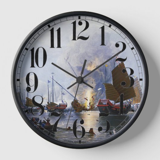 Horloge Détruire les joncs de guerre chinois 1843 (Recto)