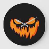 Horloge d'Halloween avec un visage horrible (Recto)