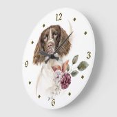 Horloge d'hiver du chien espagnol Springer Spanig (Angle)