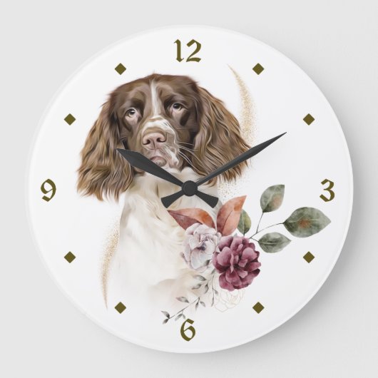 Horloge d'hiver du chien espagnol Springer Spanig (Recto)