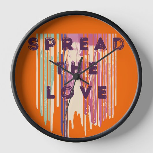 Horloge Diffuser L'Amour Fondu Couleurs Citations Positive (Recto)