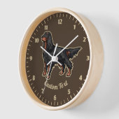 Horloge d'illustration Gordon Setter (Angle)