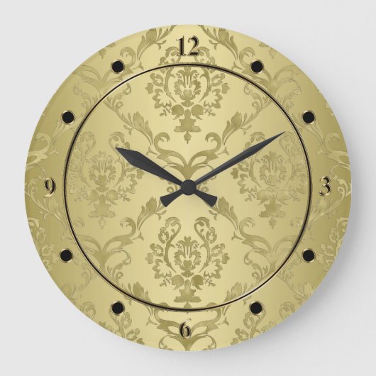 Horloge d'impression Antique Gold Damas (Recto)