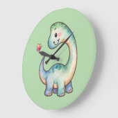 Horloge Dinosaure Cute - Brachiosaurus (Angle)