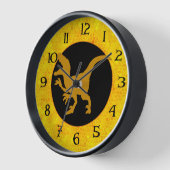 Horloge Dinosaure d'or caché (Angle)