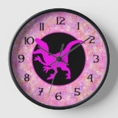 Horloge Dinosaure rose caché (Recto)
