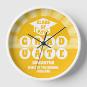 Horloge Diplômé sous le soleil rétro (Recto)