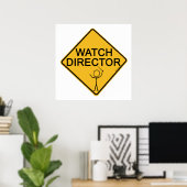 Horloge directeur poster (Thuiskantoor)